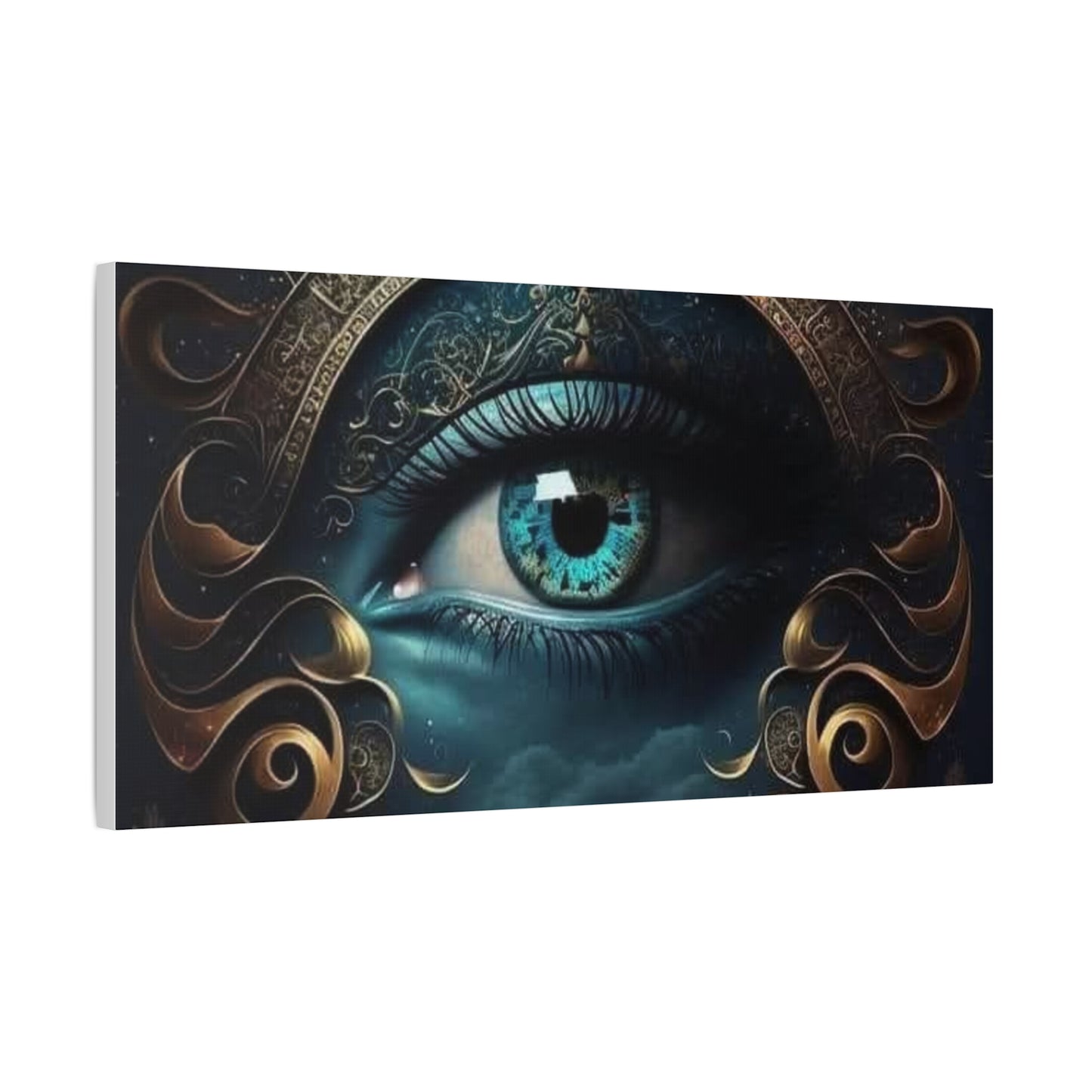 Mystical Eye Canvas Wall Art, Boho Decor, Home Wall Art, Unique Gift, Modern Artwork, Eye Design