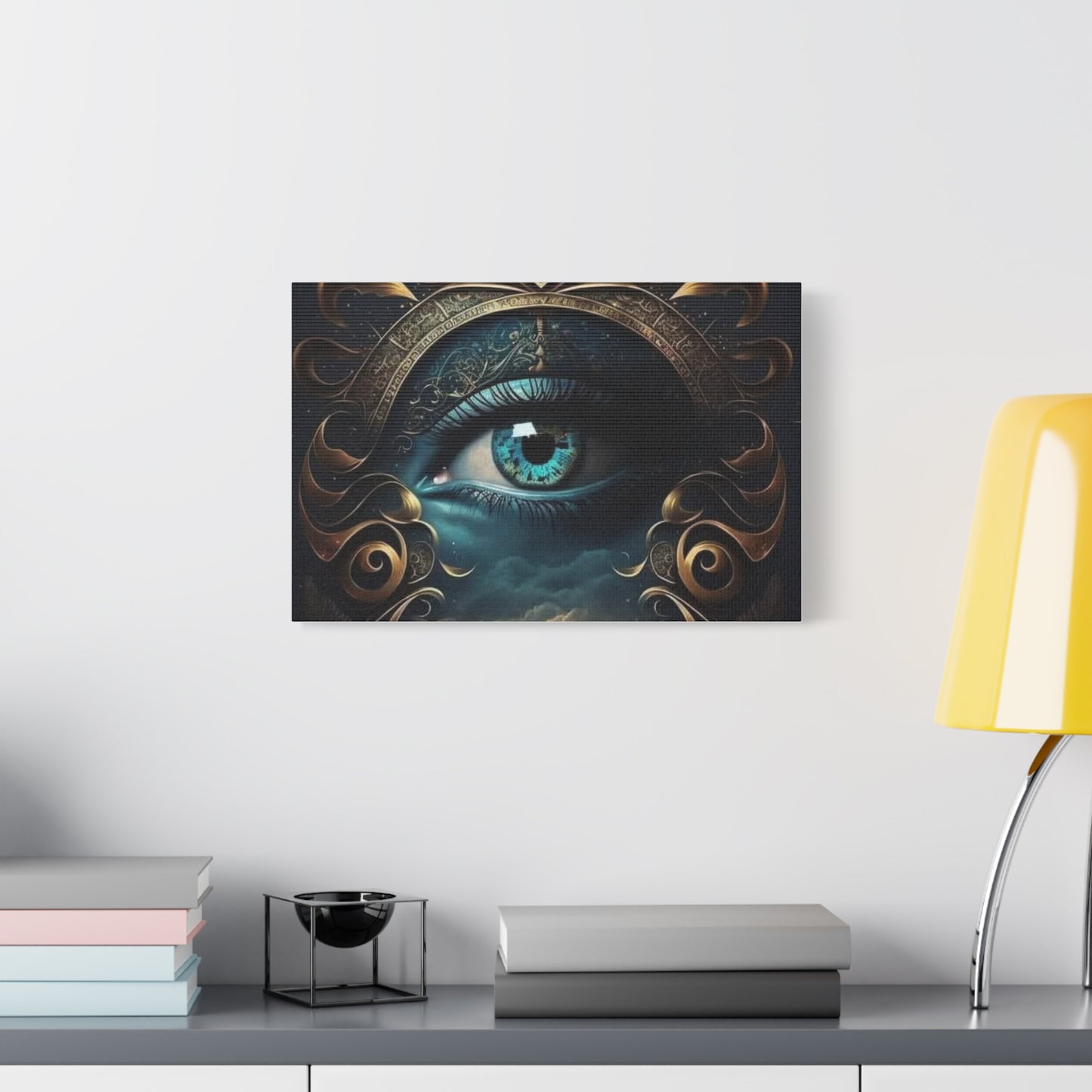 Mystical Eye Canvas Wall Art, Boho Decor, Home Wall Art, Unique Gift, Modern Artwork, Eye Design