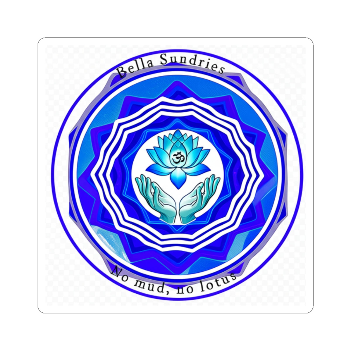 Meditative Lotus Kiss-Cut Stickers - Self-Care, Zen, Spiritual, Yoga Decor, Lotus Flower Designs