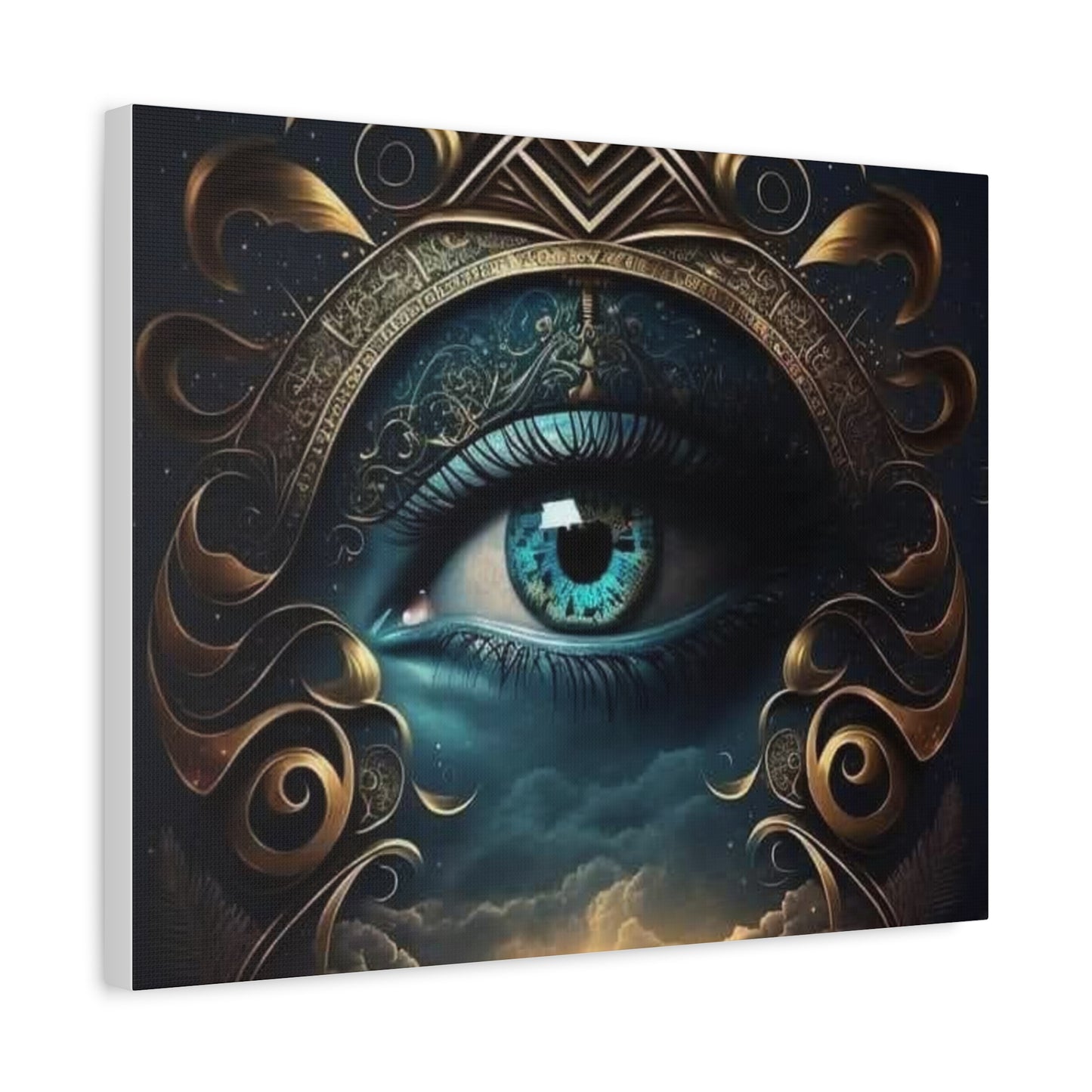 Mystical Eye Canvas Wall Art, Boho Decor, Home Wall Art, Unique Gift, Modern Artwork, Eye Design