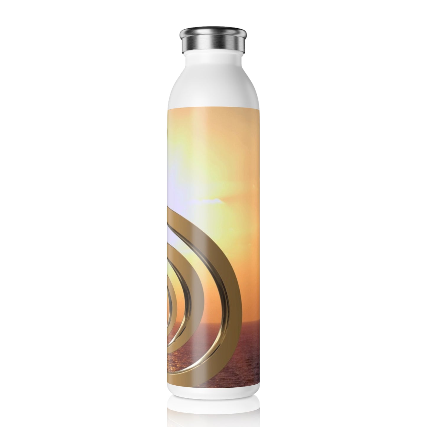 Inspiration Water Bottle, Motivational Slim Water Bottle, Yoga Gift, Eco-friendly Hydration, Wellness and Exercise
