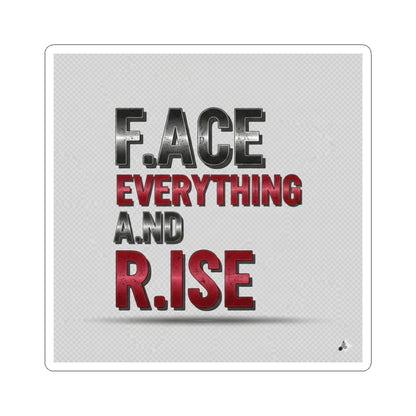 Inspirational Kiss-Cut Stickers for Motivation, F.A.C.E Everything & R.ISE Quotes, Positive Affirmation Decor, Gifts for Friends