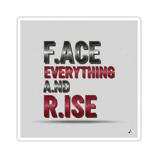 Inspirational Kiss-Cut Stickers for Motivation, F.A.C.E Everything & R.ISE Quotes, Positive Affirmation Decor, Gifts for Friends
