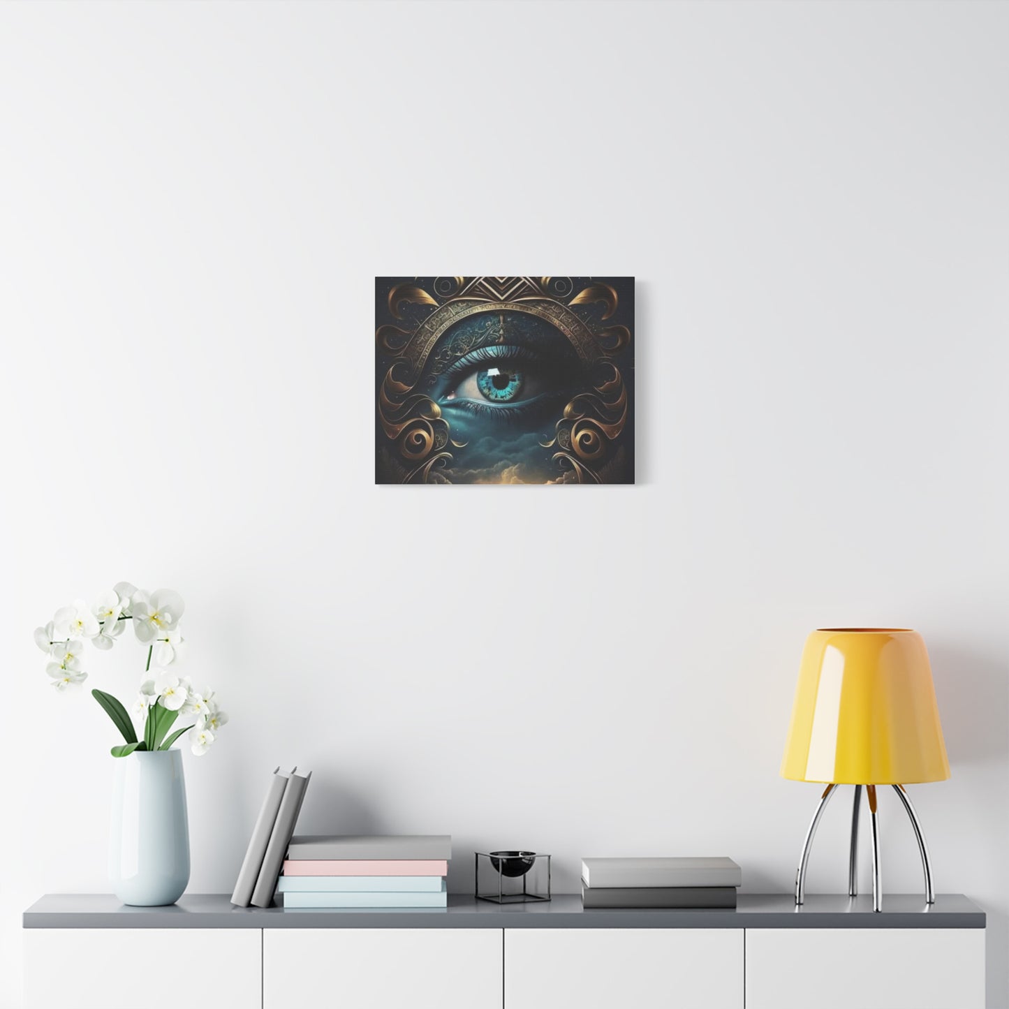 Mystical Eye Canvas Wall Art, Boho Decor, Home Wall Art, Unique Gift, Modern Artwork, Eye Design