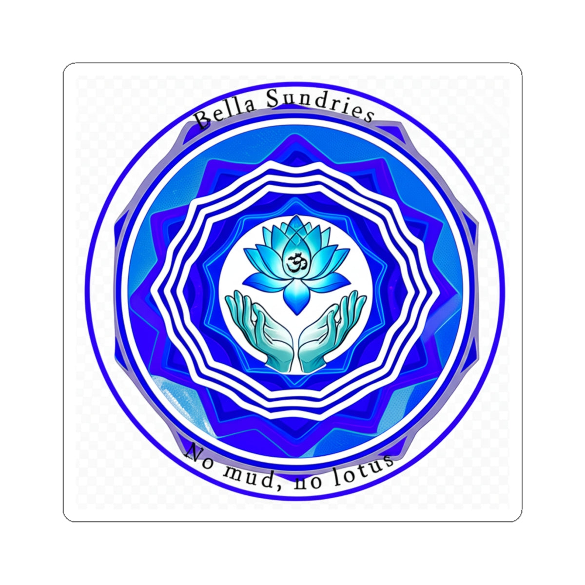 Meditative Lotus Kiss-Cut Stickers - Self-Care, Zen, Spiritual, Yoga Decor, Lotus Flower Designs
