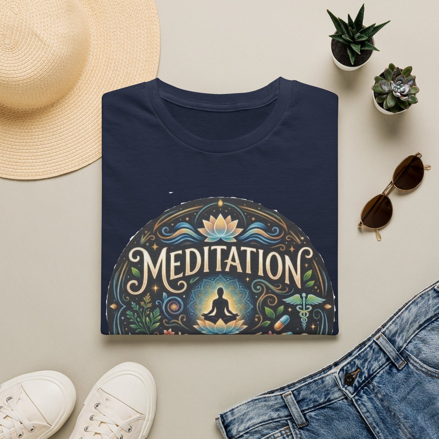 Meditation T-Shirt — "Meditation is the Best Medication" Mindfulness Tee