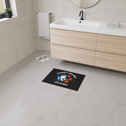 Integrity Wellness Floor Mat — "No Roots No Flowers" Shield Design