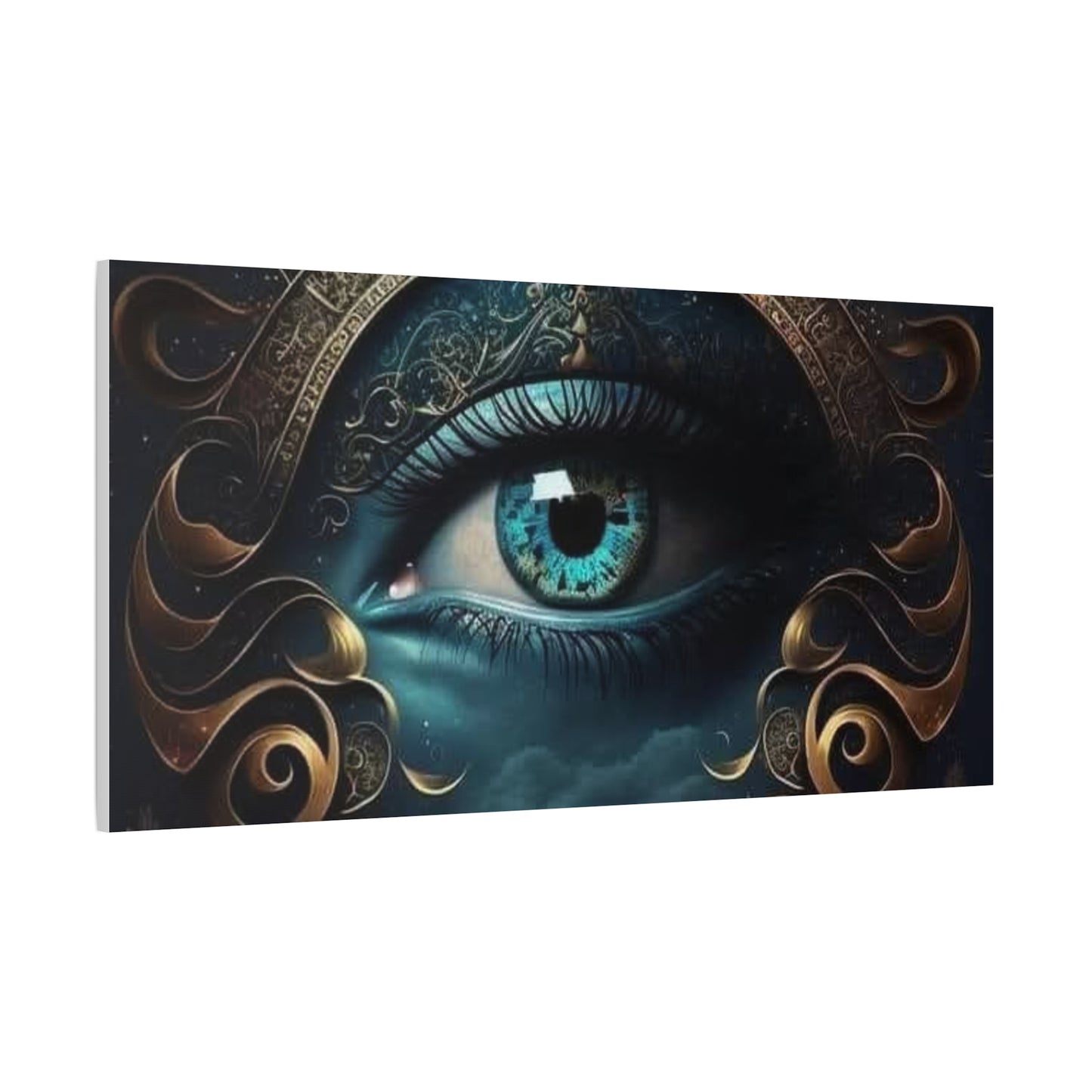 Mystical Eye Canvas Wall Art, Boho Decor, Home Wall Art, Unique Gift, Modern Artwork, Eye Design