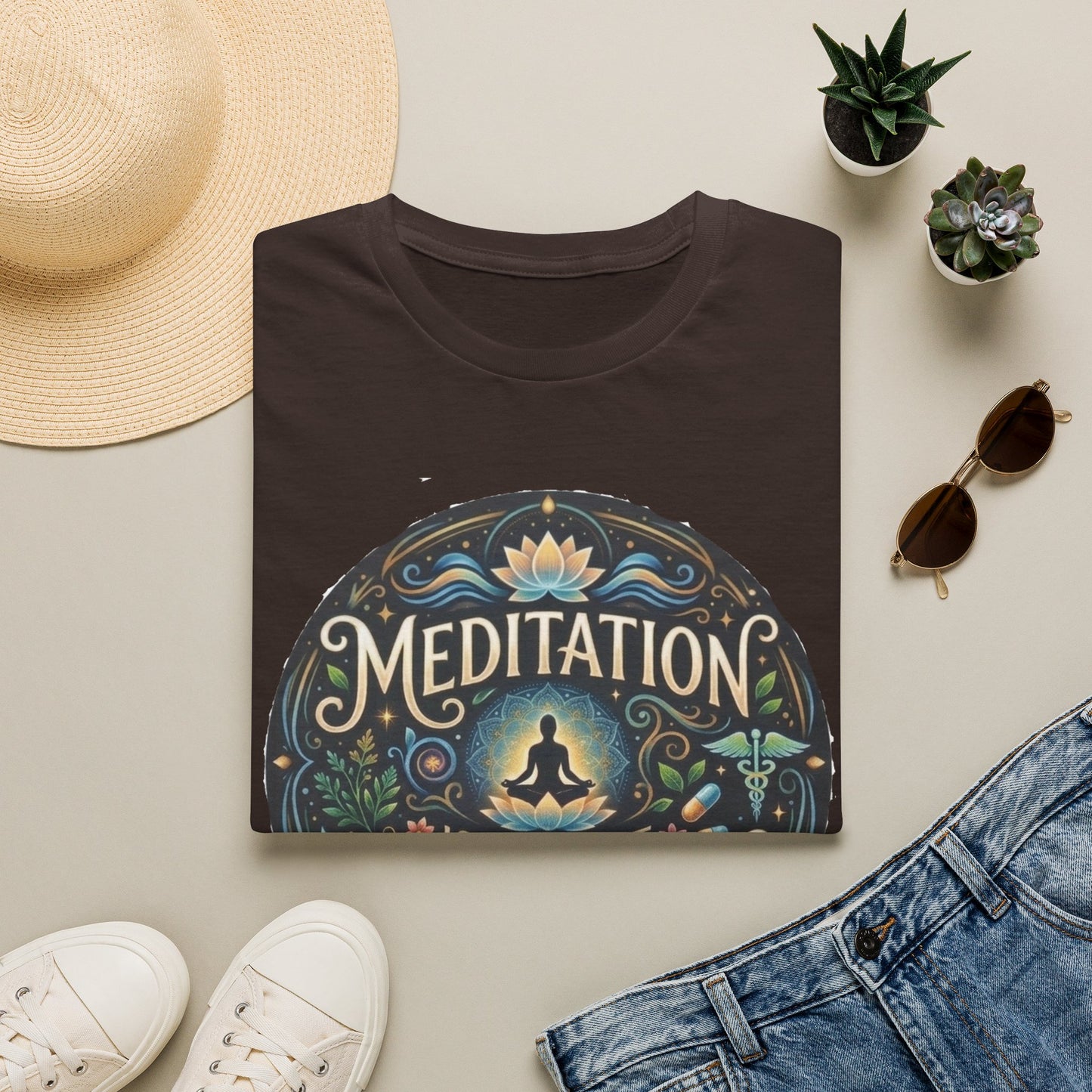 Meditation T-Shirt — "Meditation is the Best Medication" Mindfulness Tee