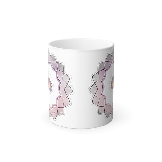 Color Changing Mug, Kaleidoscope Design, Perfect Gift for Tea Lovers, Unique Coffee Cup, Home Decor, Fun Office Mug