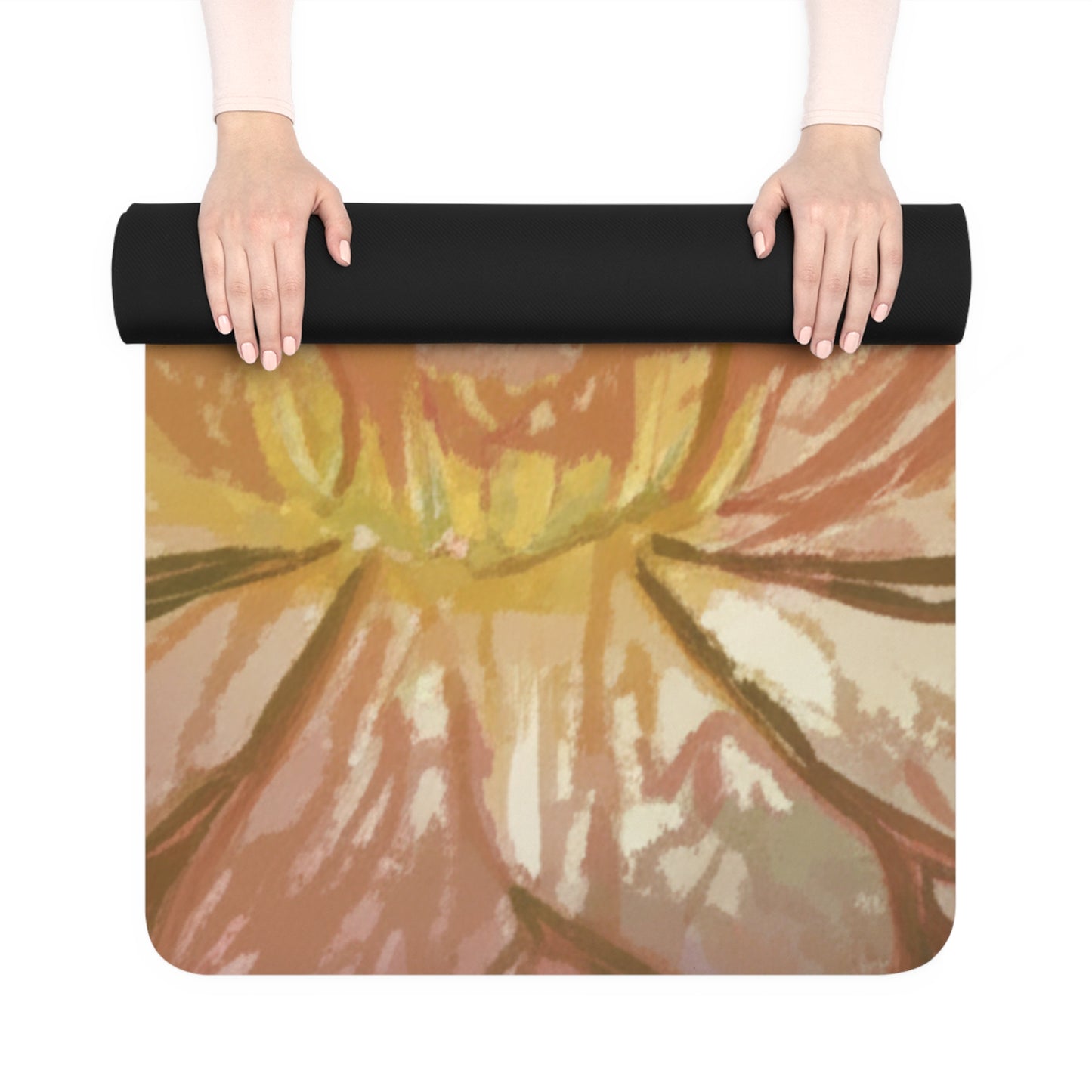 Blooming Lotus Rubber Yoga Mat | Eco-Friendly Exercise, Fitness, Meditation, Gift for Yoga Lovers