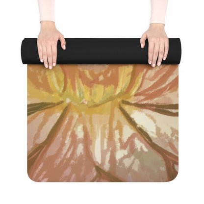 Blooming Lotus Rubber Yoga Mat | Eco-Friendly Exercise, Fitness, Meditation, Gift for Yoga Lovers