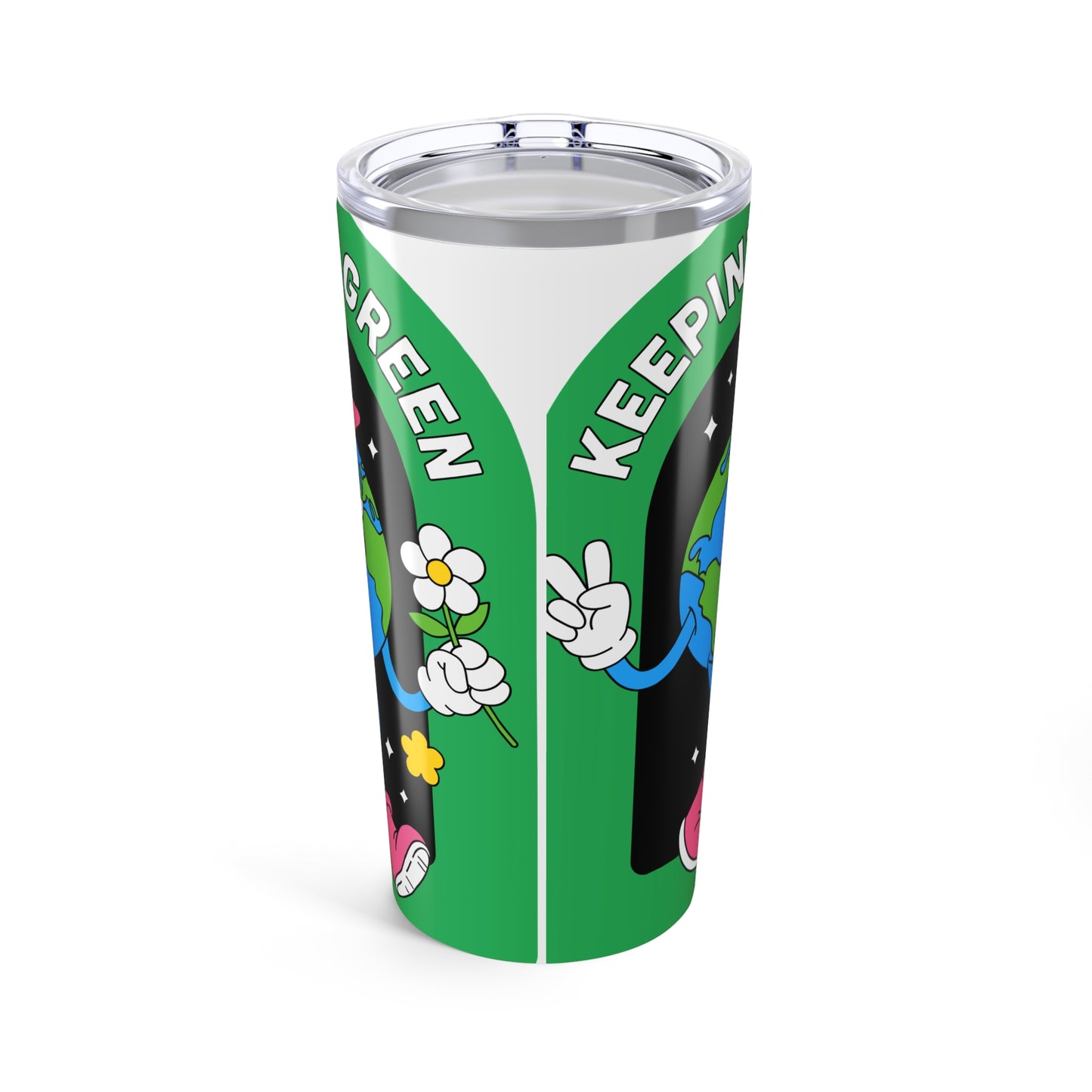 Eco-Friendly Tumbler with Floral Earth Design, Sustainable Drinkware, Perfect Gift for Environmentalists, Travel Mug, Gift for Earth [...]