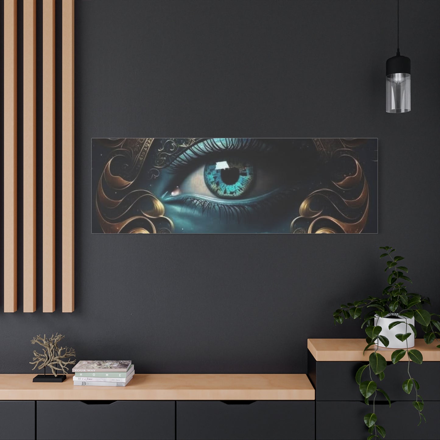 Mystical Eye Canvas Wall Art, Boho Decor, Home Wall Art, Unique Gift, Modern Artwork, Eye Design
