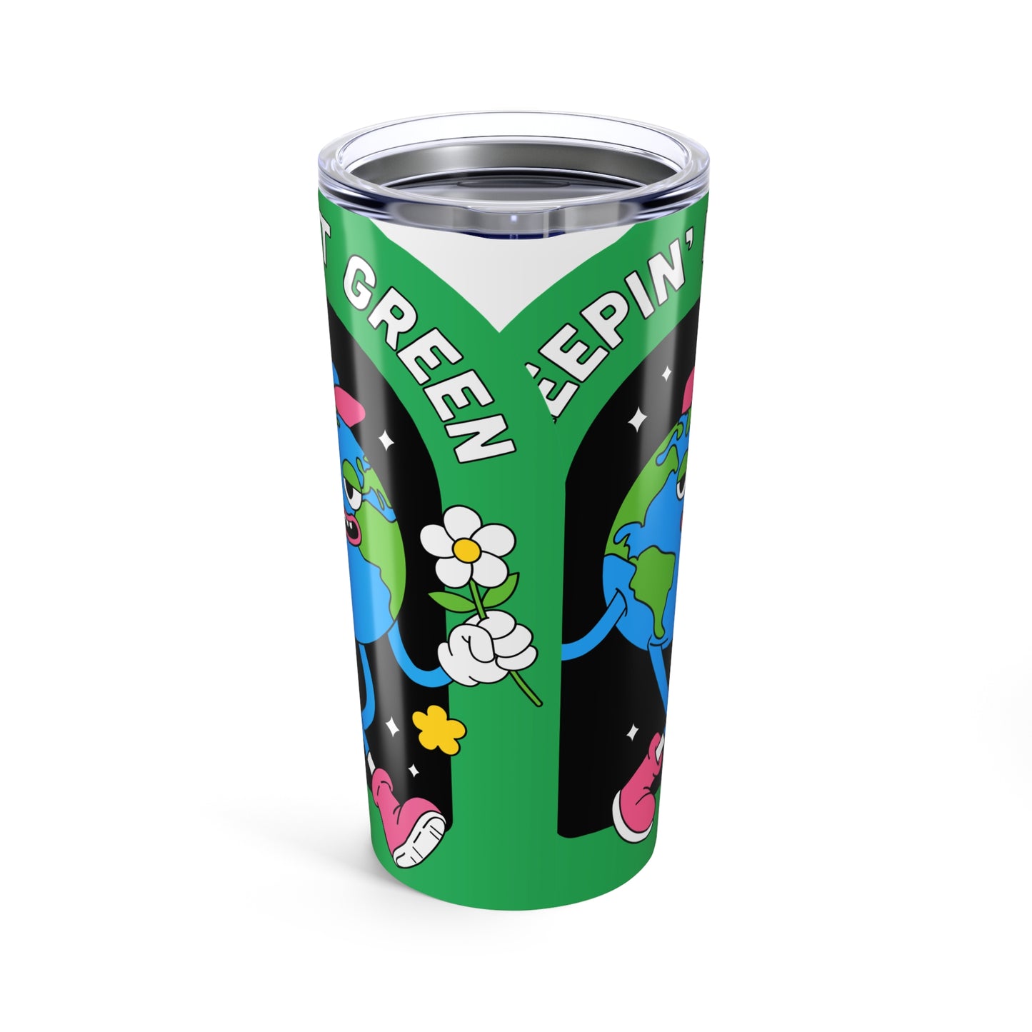 Eco-Friendly Tumbler with Floral Earth Design, Sustainable Drinkware, Perfect Gift for Environmentalists, Travel Mug, Gift for Earth [...]