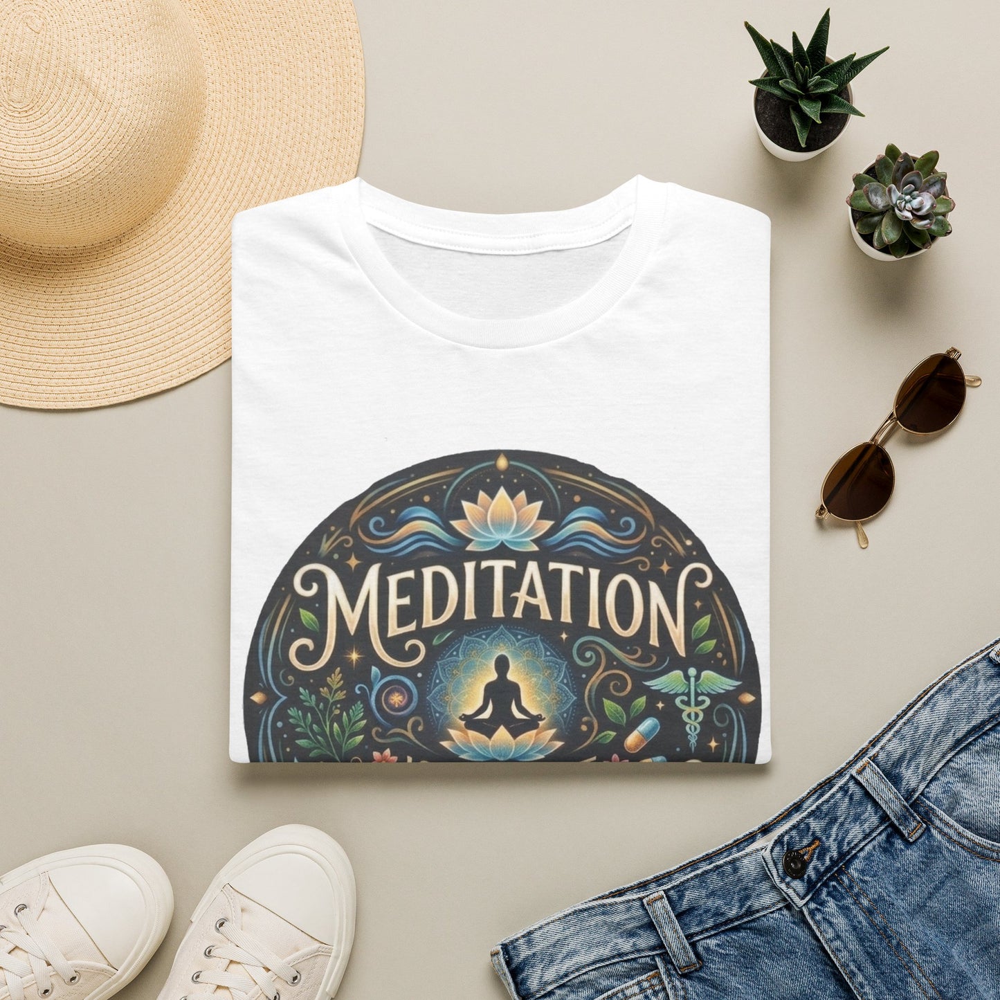 Meditation T-Shirt — "Meditation is the Best Medication" Mindfulness Tee