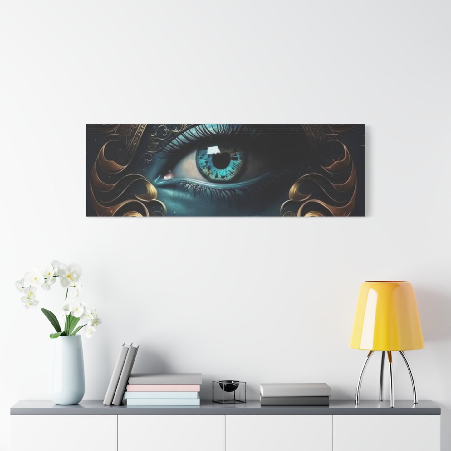 Mystical Eye Canvas Wall Art, Boho Decor, Home Wall Art, Unique Gift, Modern Artwork, Eye Design