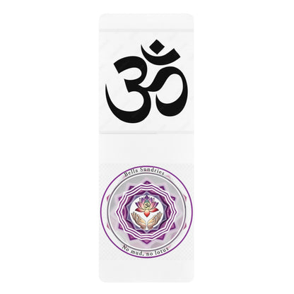 Om & Lotus Design Rubber Yoga Mat | Eco-Friendly, Non-Slip, Yoga Gift for Meditation, Home Practice, Fitness