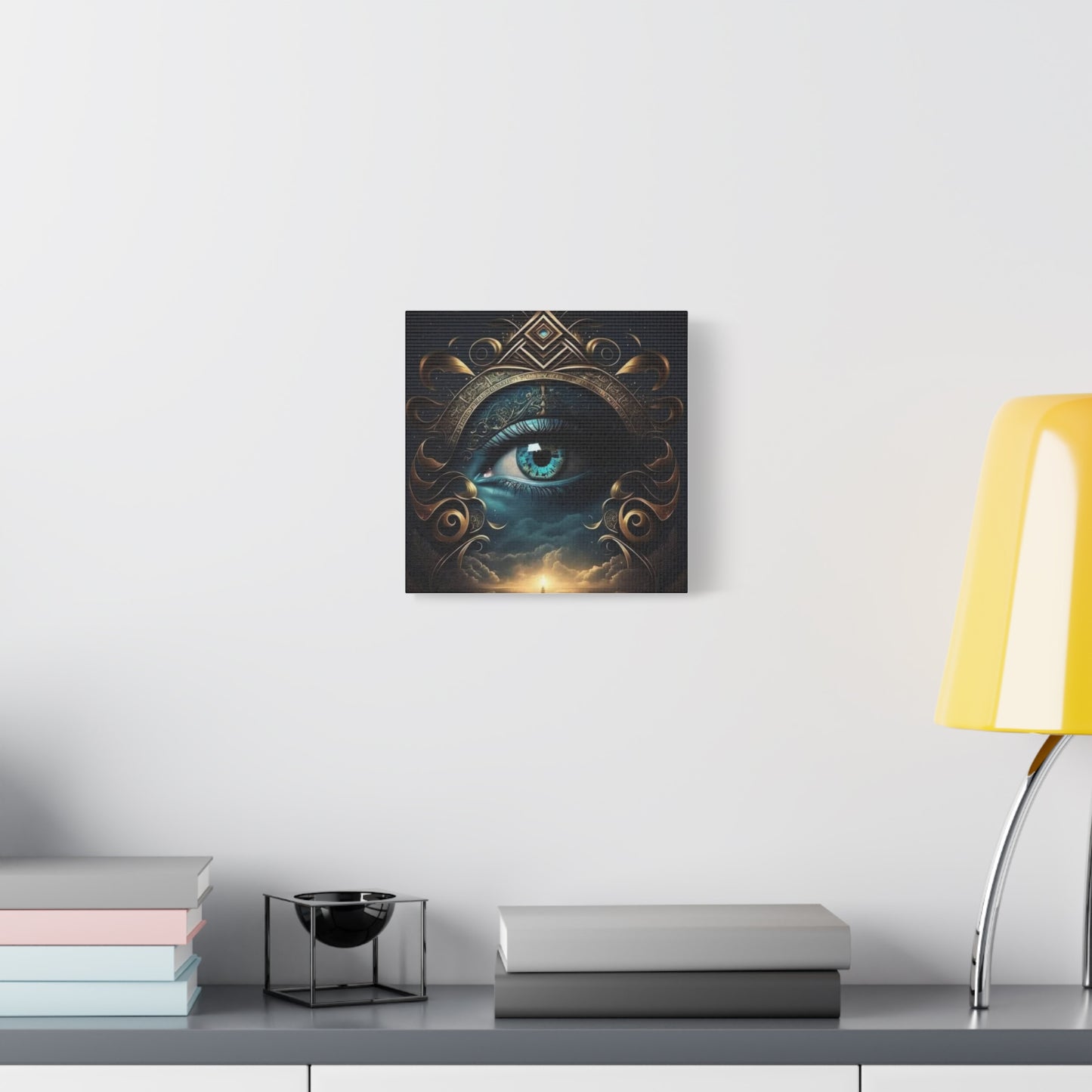 Mystical Eye Canvas Wall Art, Boho Decor, Home Wall Art, Unique Gift, Modern Artwork, Eye Design