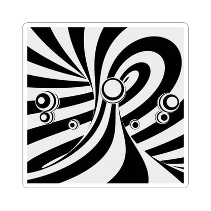 Stylish Black & White Kiss-Cut Stickers - Trendy Laptop Decals, Unique Wall Art, Fun Party Favors, Gift for Artists, Cool Home Decor