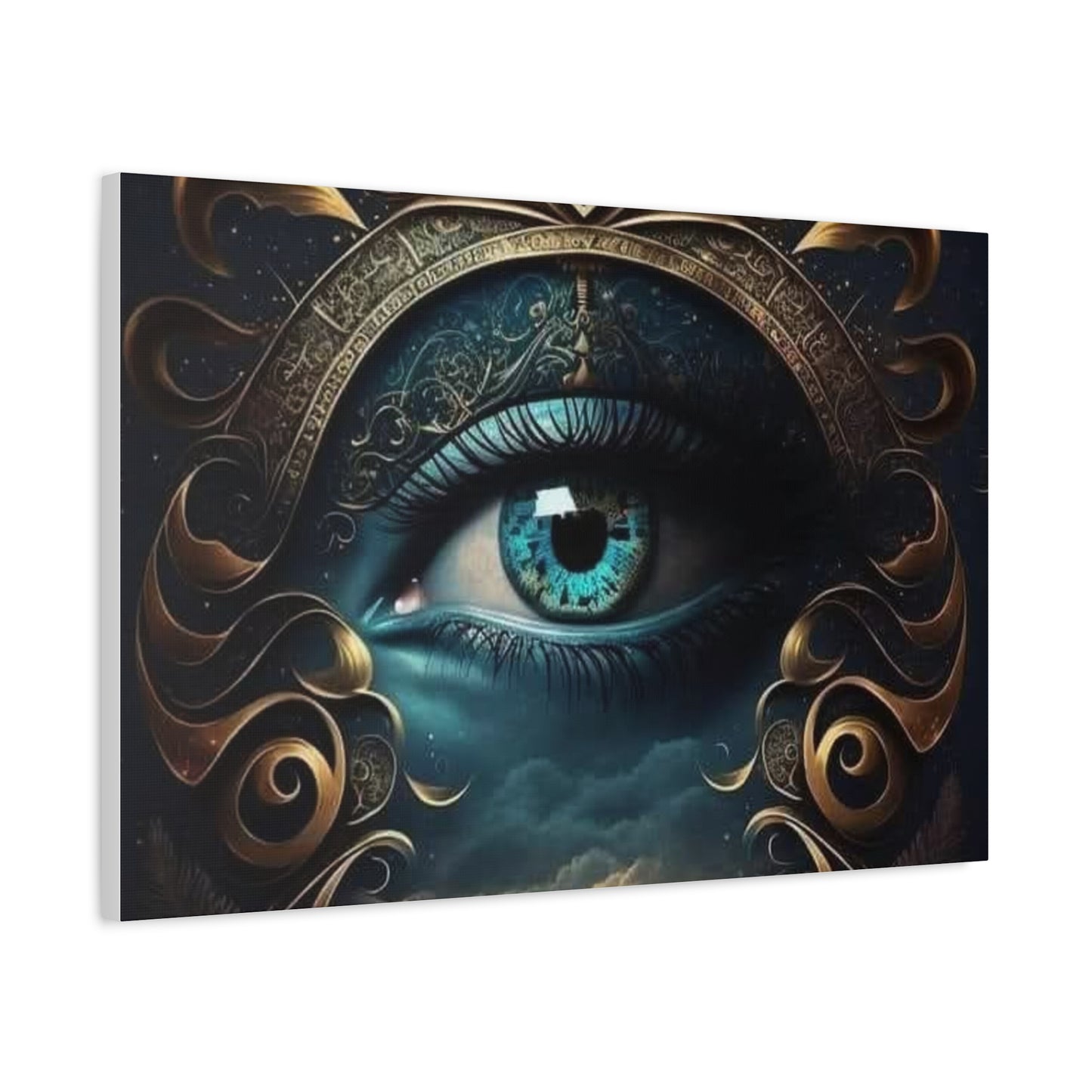 Mystical Eye Canvas Wall Art, Boho Decor, Home Wall Art, Unique Gift, Modern Artwork, Eye Design