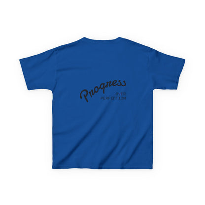 Kids Tee — ‘Progress Over Perfection’ Lotus Graphic