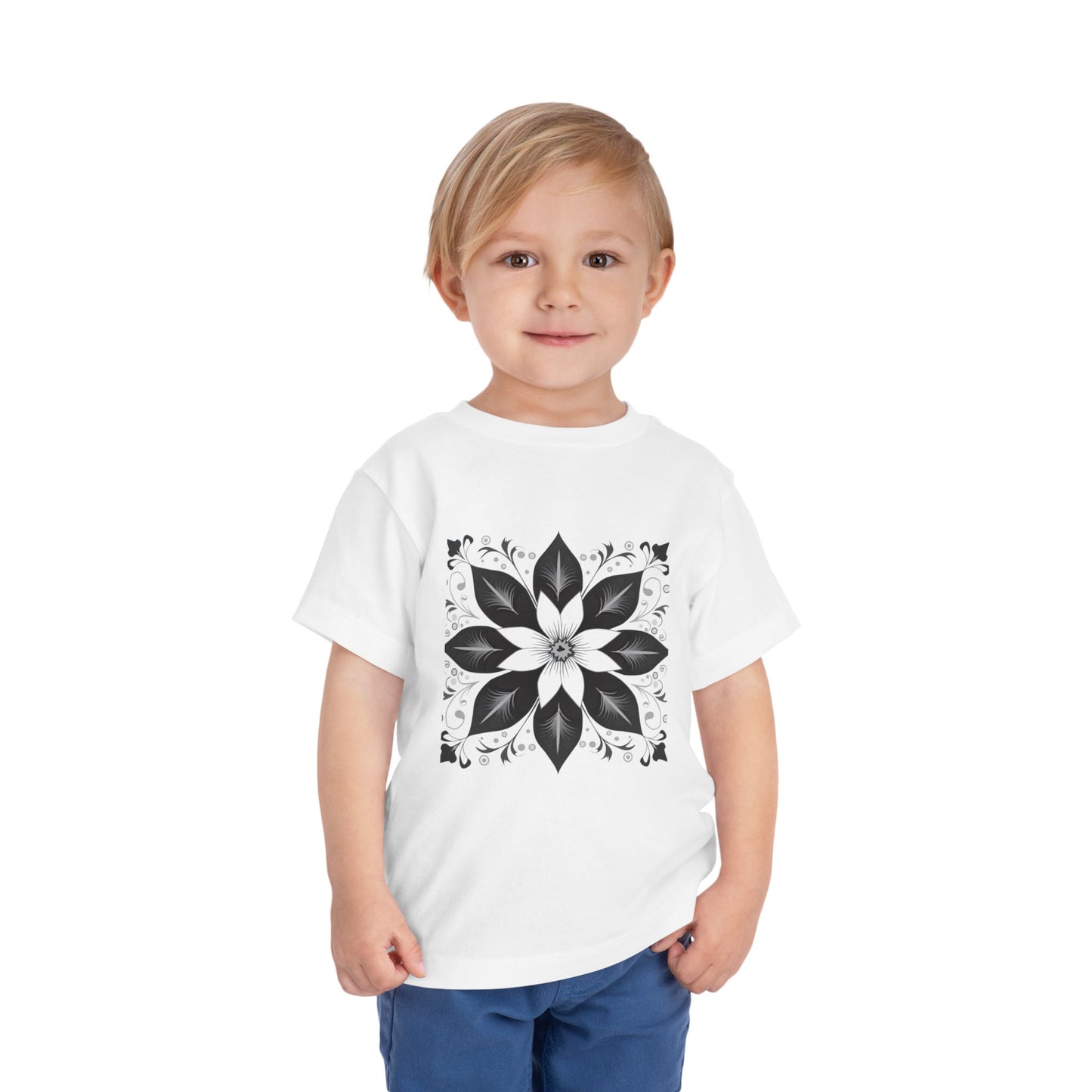 Lotus Flower Toddler Tee | Cute Short Sleeve Shirt, Kids Gift, Flower Graphic Tee, Baby Shower Gift, Summer Playtime Top