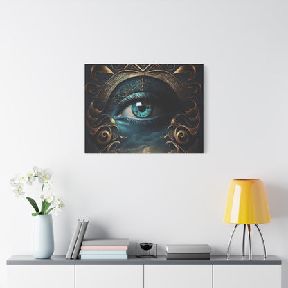 Mystical Eye Canvas Wall Art, Boho Decor, Home Wall Art, Unique Gift, Modern Artwork, Eye Design
