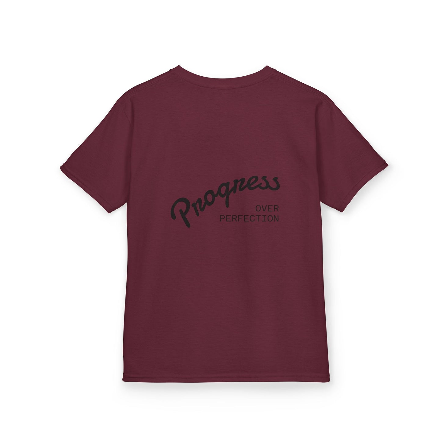 Kids Tee — ‘Progress Over Perfection’ Lotus Graphic