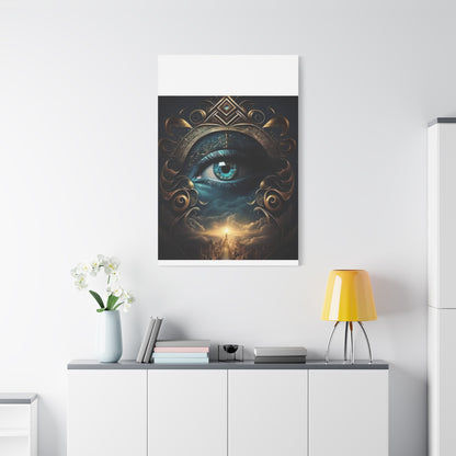 Mystical Eye Canvas Wall Art, Boho Decor, Home Wall Art, Unique Gift, Modern Artwork, Eye Design