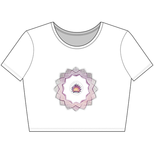 Bohemian Crop Tee, Relaxed Vibes Shirt, Lotus Flower Graphic Tee, Spiritual Clothing, Summer Festival Outfit, Casual Yoga Top