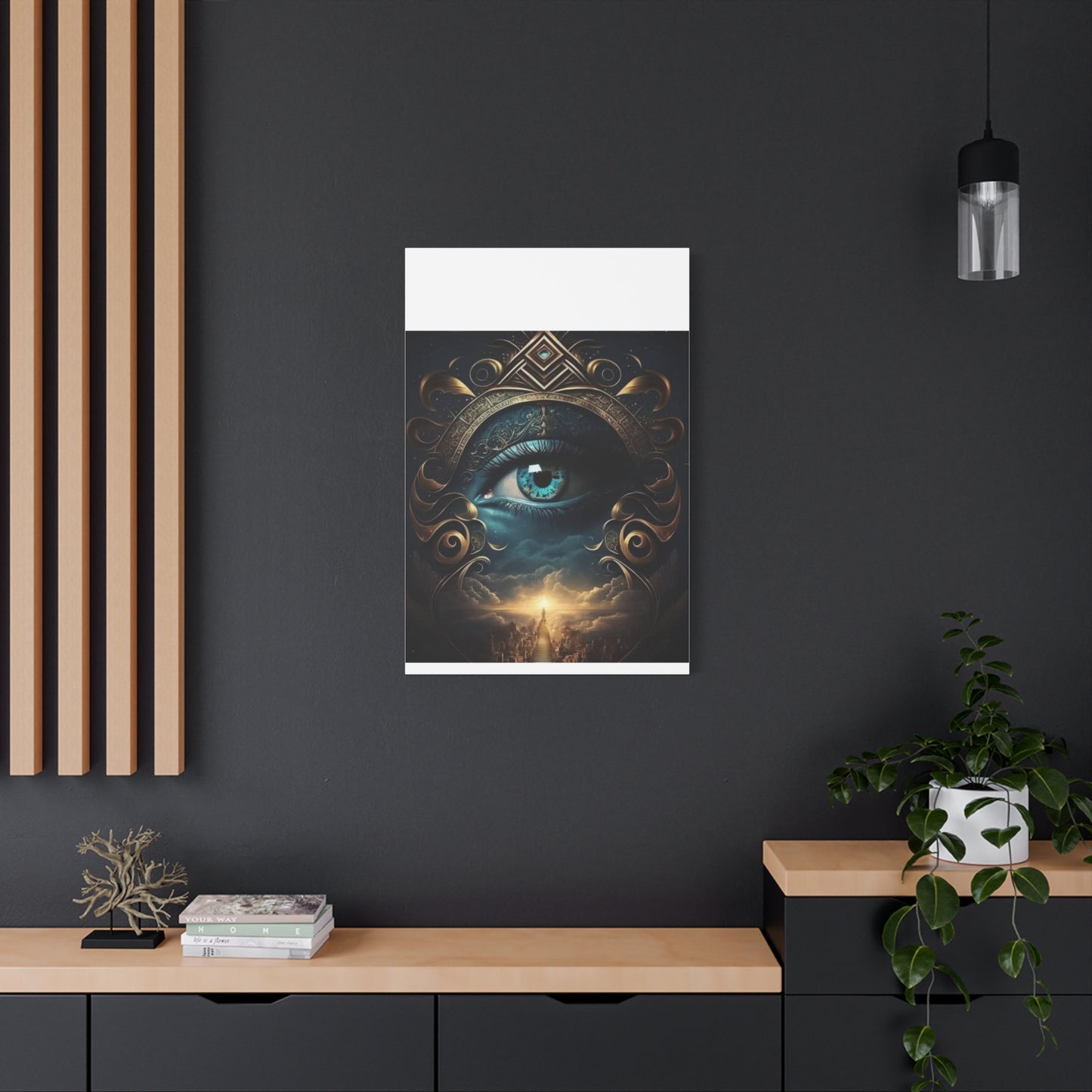 Mystical Eye Canvas Wall Art, Boho Decor, Home Wall Art, Unique Gift, Modern Artwork, Eye Design