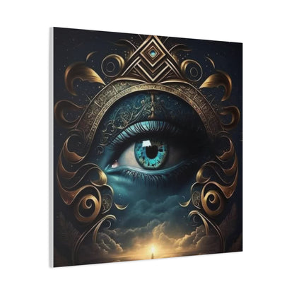 Mystical Eye Canvas Wall Art, Boho Decor, Home Wall Art, Unique Gift, Modern Artwork, Eye Design