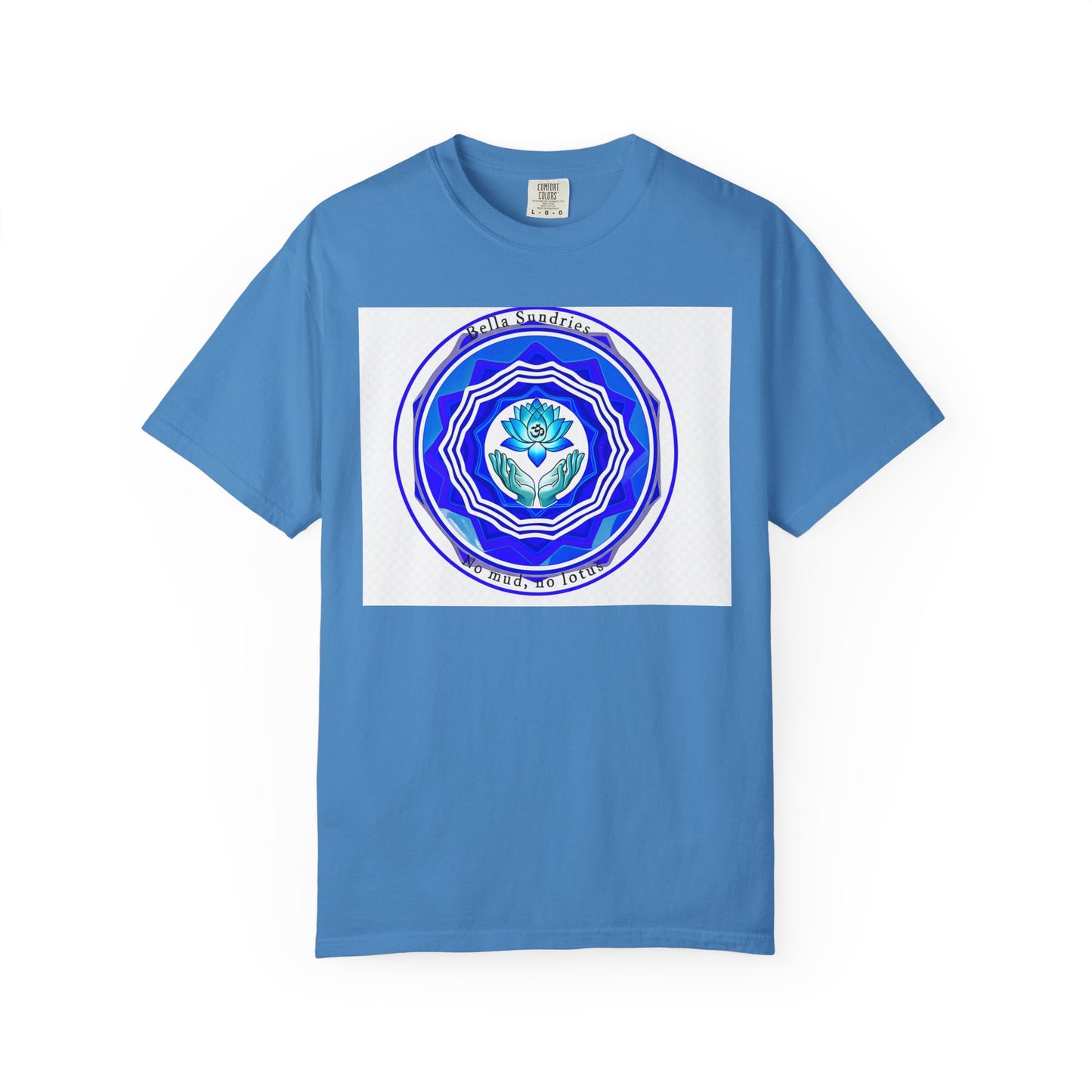 Meditative Lotus T-Shirt | Unisex Garment-Dyed Tee for Yoga Lovers, Mindfulness Wear, Gift for Meditation, Casual Style