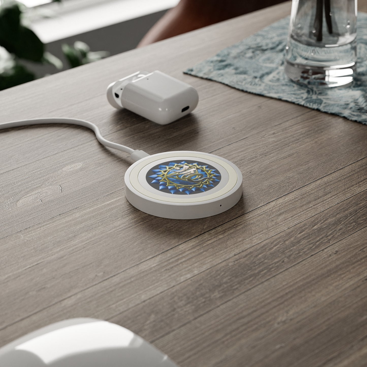 Quake Chakra Wireless Charging Pad, Reiki Charger, Boho Desk Accessory, Meditation Gift, Zen Home Decor, Spiritual Tech
