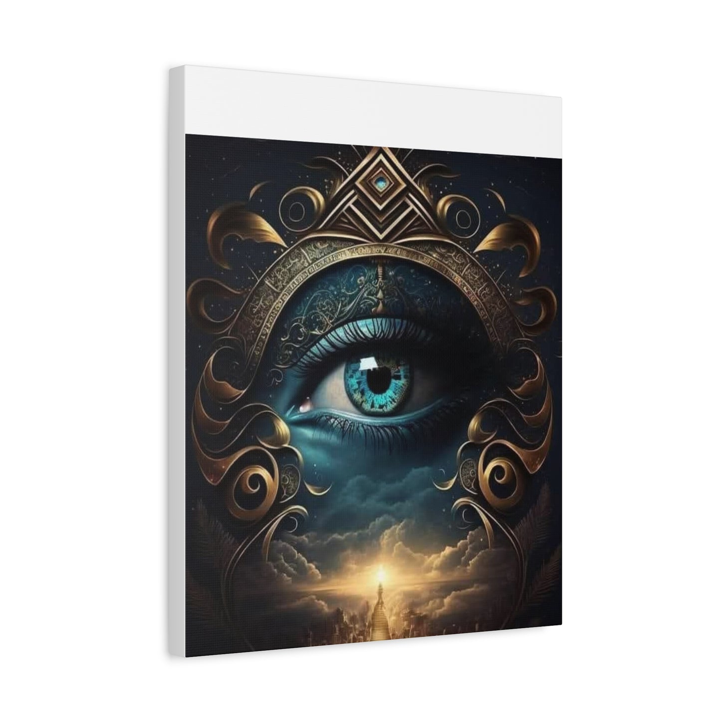 Mystical Eye Canvas Wall Art, Boho Decor, Home Wall Art, Unique Gift, Modern Artwork, Eye Design