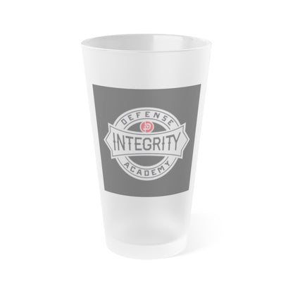 Frosted Pint Glass with Integrity Academy Logo, Custom Beer Glass, Perfect for Graduations, Gifts for Students, Celebration Mug