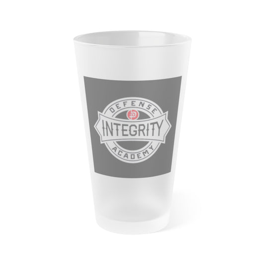 Frosted Pint Glass with Integrity Academy Logo, Custom Beer Glass, Perfect for Graduations, Gifts for Students, Celebration Mug