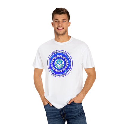 Meditative Lotus T-Shirt | Unisex Garment-Dyed Tee for Yoga Lovers, Mindfulness Wear, Gift for Meditation, Casual Style