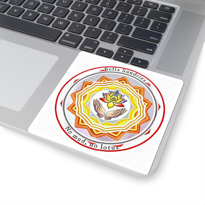 Lotus Mandala Kiss-Cut Stickers | Inspirational Wall Art, Laptop Decor, Unique Gifts, Motivational Stickers, Mindfulness Accessories