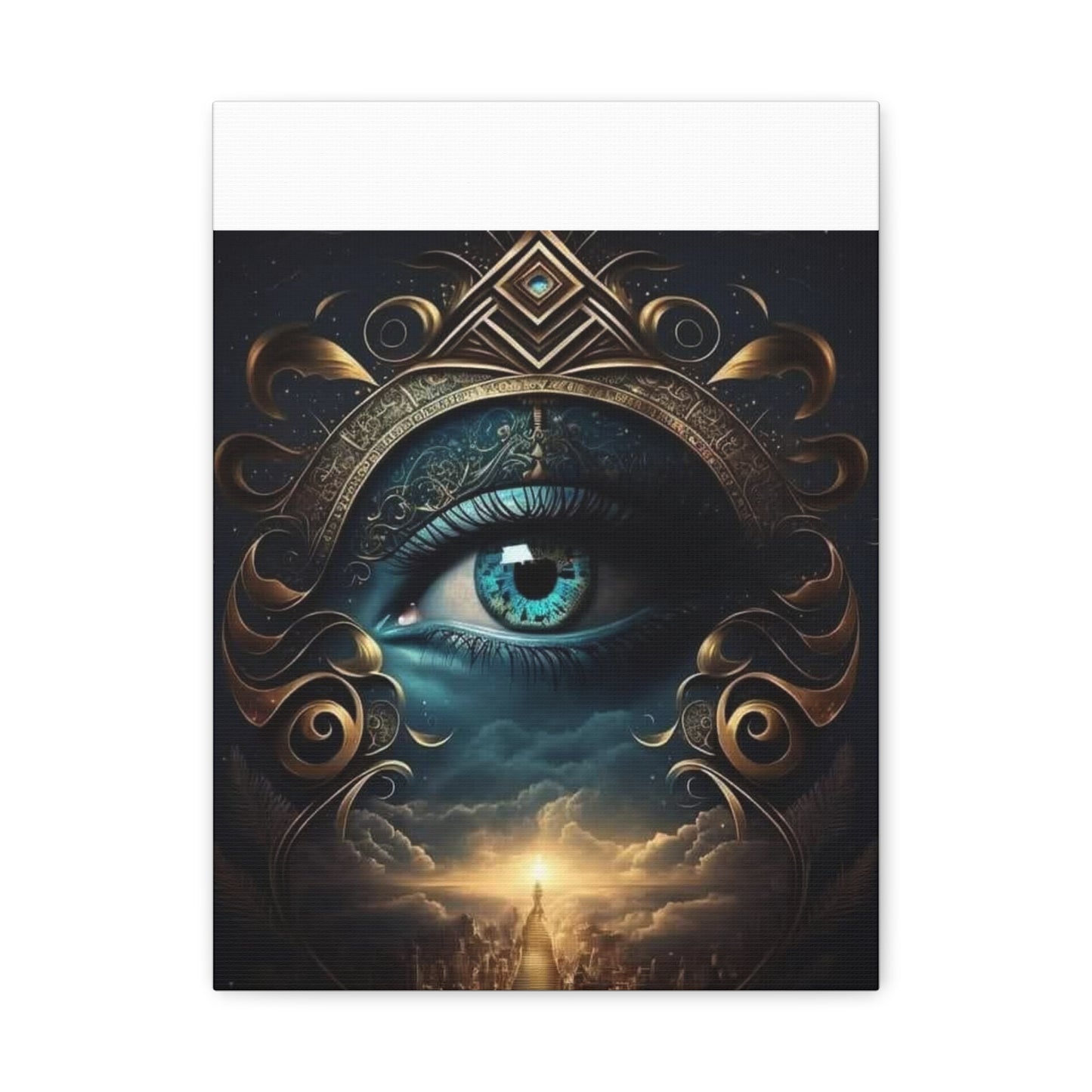 Mystical Eye Canvas Wall Art, Boho Decor, Home Wall Art, Unique Gift, Modern Artwork, Eye Design