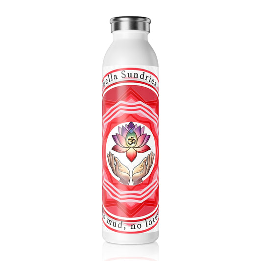 Inspirational Slim Water Bottle - Eco-Friendly Hydration, Yoga Gift, Motivational Bottle, Mindfulness Accessory, Wellness Gift