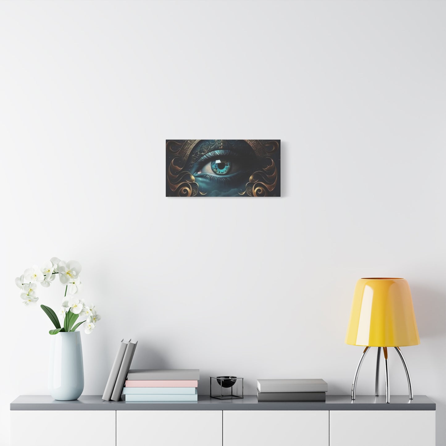 Mystical Eye Canvas Wall Art, Boho Decor, Home Wall Art, Unique Gift, Modern Artwork, Eye Design