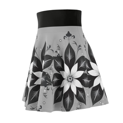 Chic Floral Women's Skater Skirt, Trendy Outfit, Casual Wear, Spring Fashion, Perfect for Parties, Floral Print Skirt