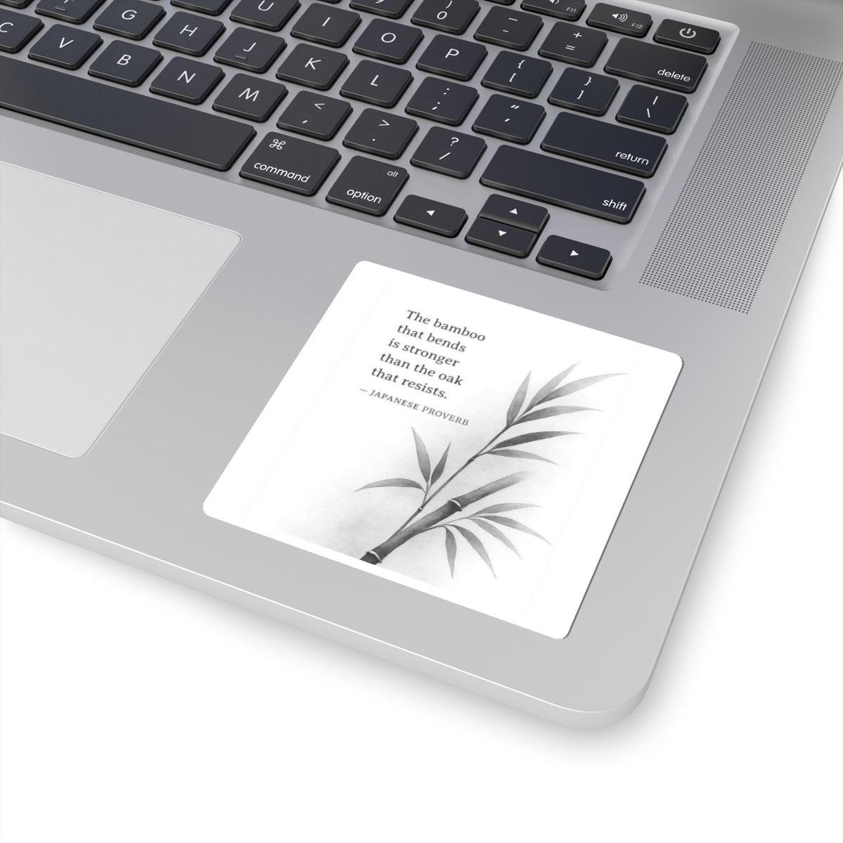 Mindful Bamboo Quote Stickers, Inspirational Vinyl Decals, Nature-Themed Art, Gift for Motivation, Journal Decoration, Laptop Stickers