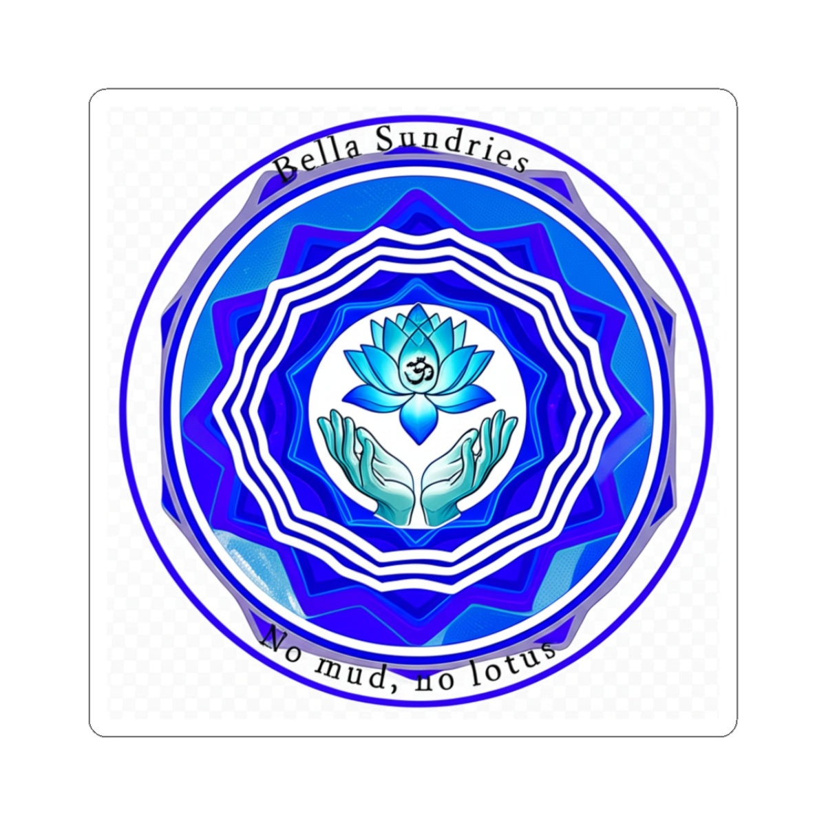 Meditative Lotus Kiss-Cut Stickers - Self-Care, Zen, Spiritual, Yoga Decor, Lotus Flower Designs