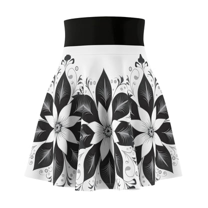 Chic Floral Women's Skater Skirt, Trendy Outfit, Casual Wear, Spring Fashion, Perfect for Parties, Floral Print Skirt