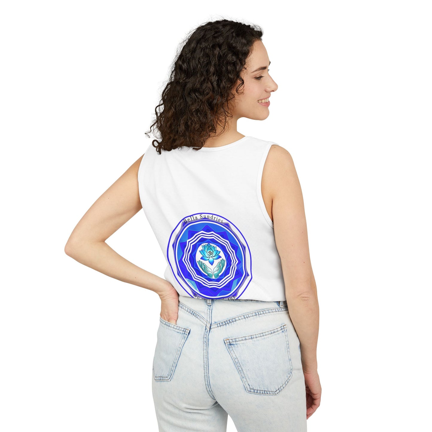 Yoga Spiritual Tank Top, Om Symbol Shirt, Lotus Flower Tee, Meditation Apparel, Gift for Yogis, Unisex Activewear