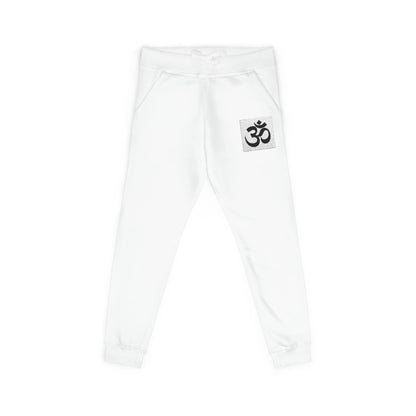 Cozy Unisex Fleece Sweatpants with Embroidered Design, Relaxed Fit Lounge Pants, Travel Joggers, Gift for Her/Him, Stylish Athleisure