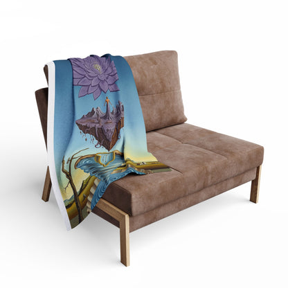 Dreamy Arctic Fleece Blanket, Cozy Home Decor, Boho Aesthetic, Thoughtful Gift, Spiritual Vibes, Meditation Companion
